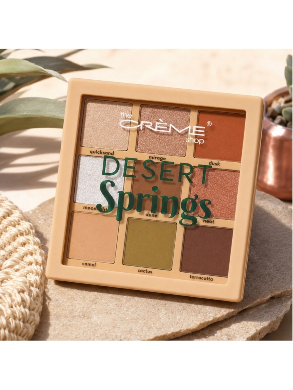 The Crème Shop Desert Springs 9 Color Eyeshadow Palette NWT Warm Neutral Vegan